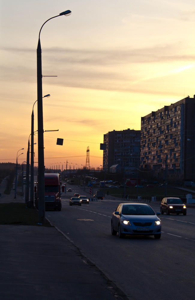 16 микрорайон на закате