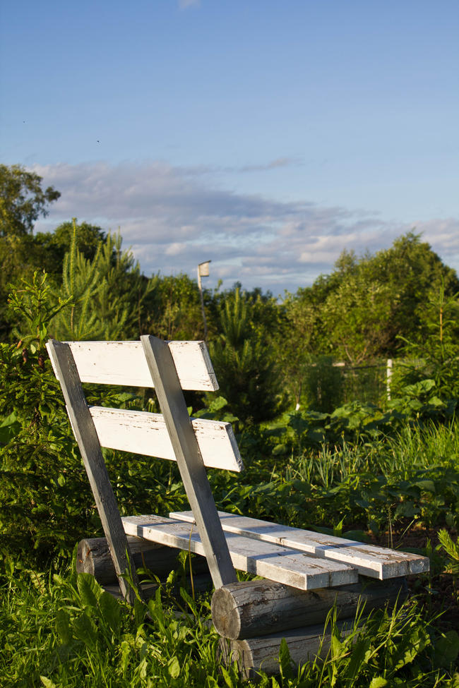 Дача, лавочка